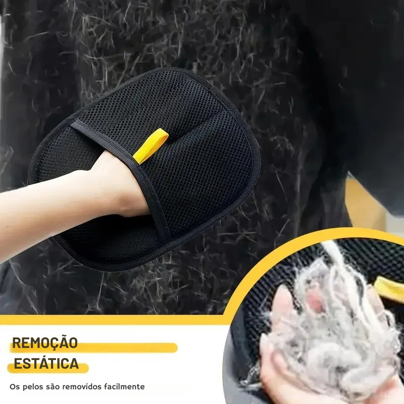 Luva Removedora de Pelos para Gatos e Cães | Reutilizável