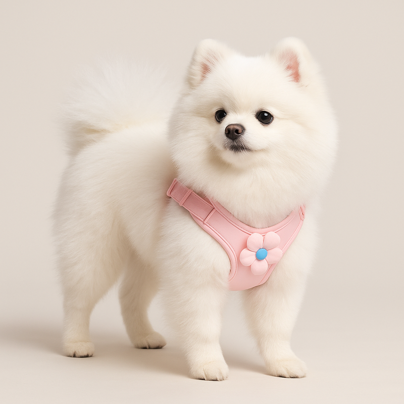 Peitoral Flor Pet com Guia para Cães e Gatos