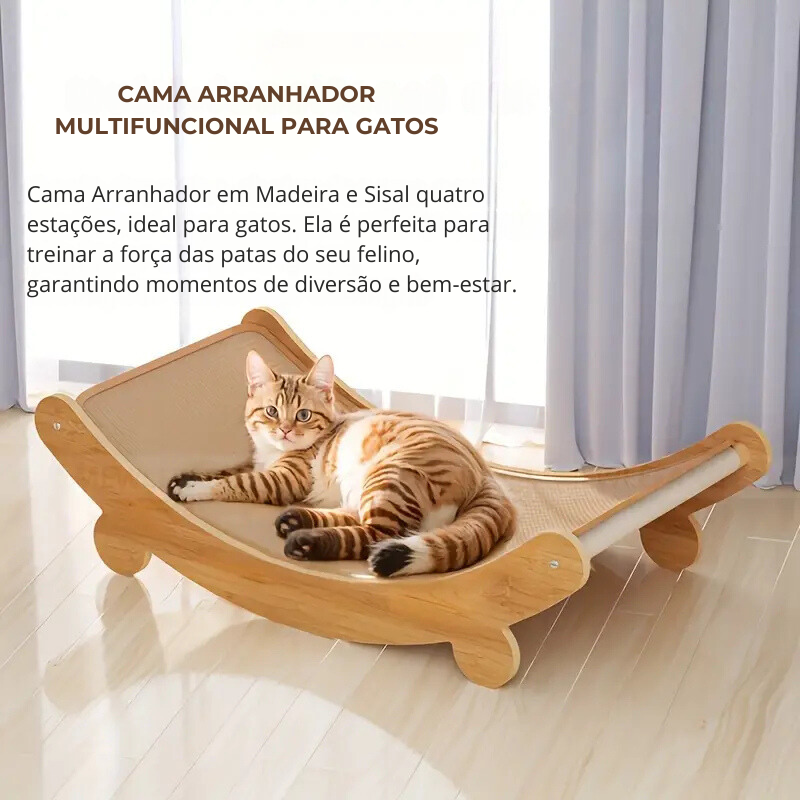 Cama para Gato 2 em 1 Multifuncional: Cama e Arranhador