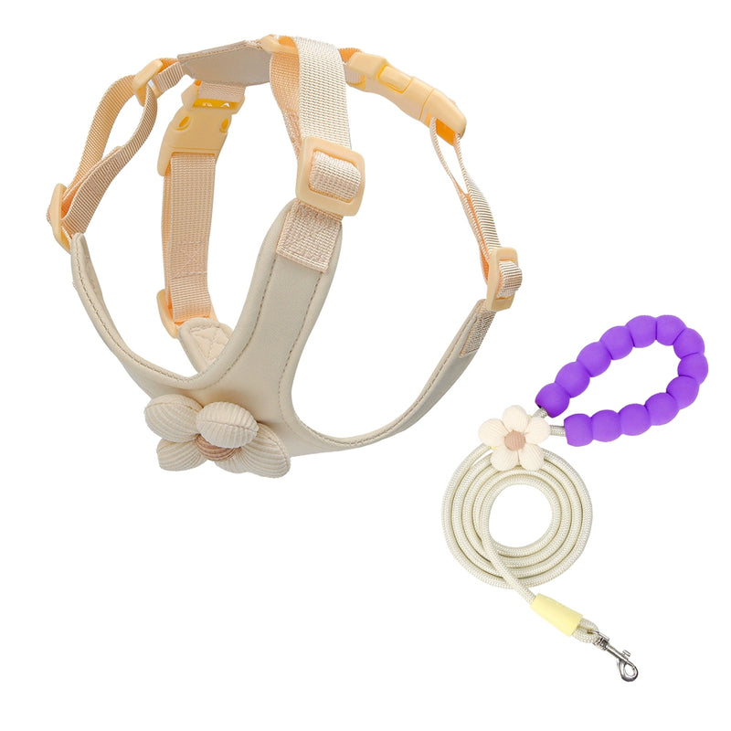 Peitoral Flor Pet com Guia para Cães e Gatos