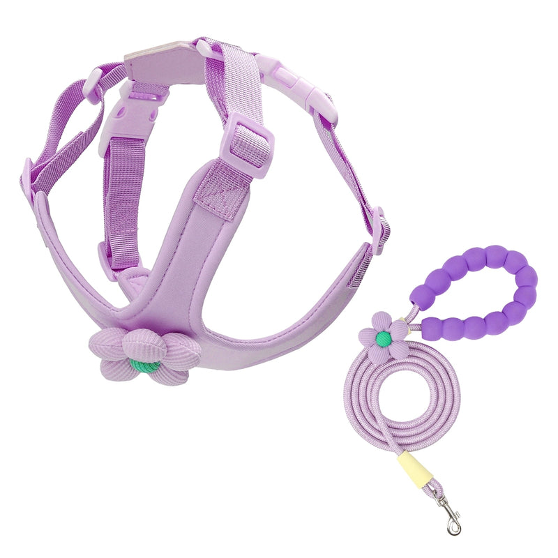 Peitoral Flor Pet com Guia para Cães e Gatos
