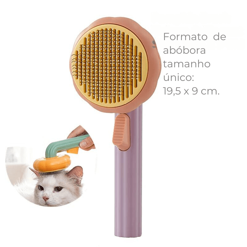 Escova Massageadora e Removedora de Pelos para Cães e Gatos - Pedepet