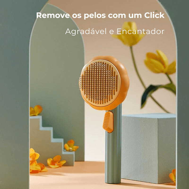 Escova Massageadora e Removedora de Pelos para Cães e Gatos - Pedepet