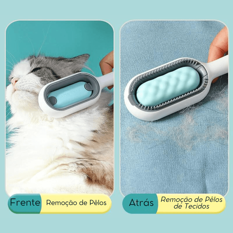 Escova Dupla para Remoção de Pelos de Cães e Gatos - Pedepet