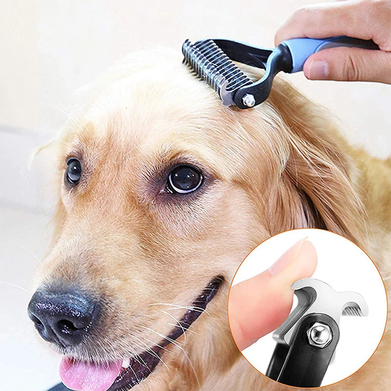 Escova Pet Profissional para Remoção de Pelos e Desembaraçador de Nós - Cães e Gatos