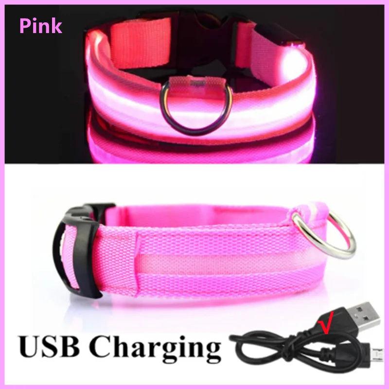 Coleira LED Refletiva para Cachorros - Pedepet