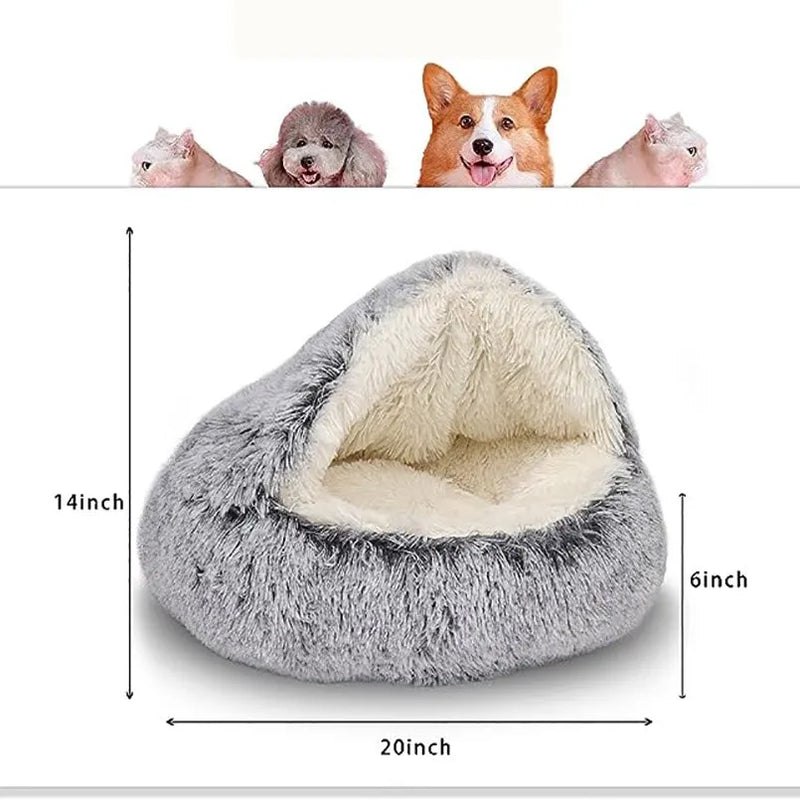 Cama 2 em 1 Aconchegante para Gatos e Cães Pequenos - Sono Tranquilo e Conforto Absoluto - Pedepet