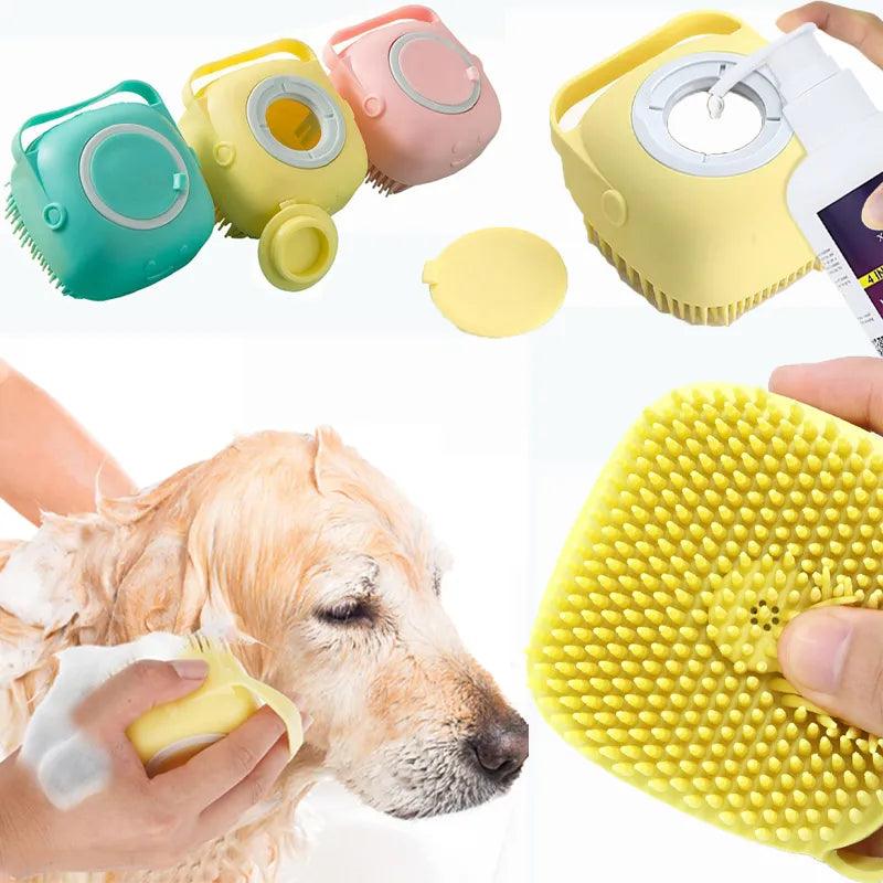 Escova Massageadora de Silicone para Cachorro e Gato - Pedepet