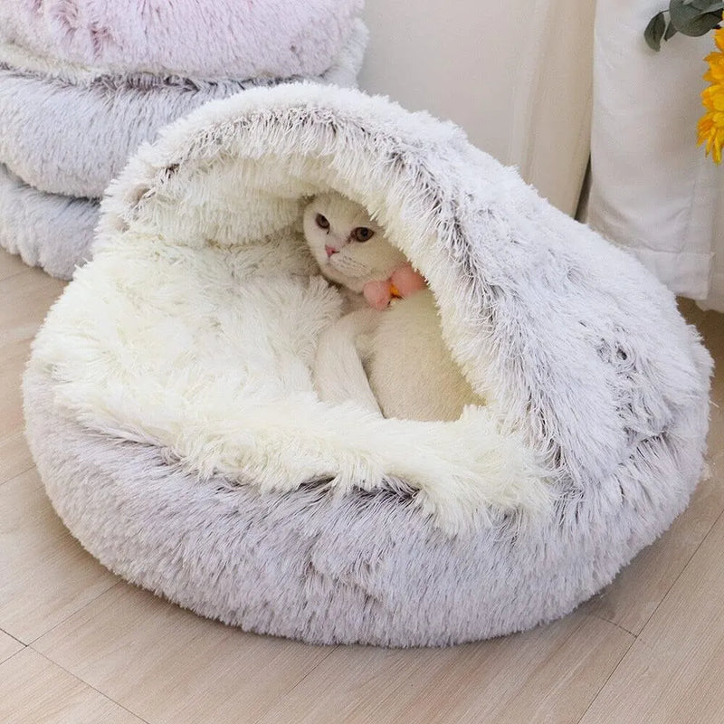 Cama 2 em 1 Aconchegante para Gatos e Cães Pequenos - Sono Tranquilo e Conforto Absoluto - Pedepet