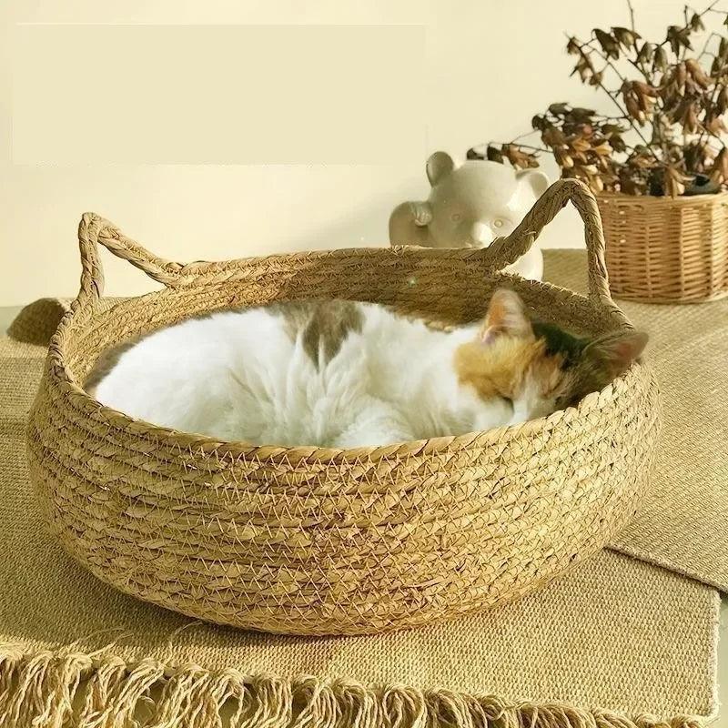 Cama de Vime Tecido para Cães e Gato - Pedepet