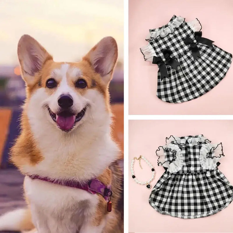 Vestido Xadrez Junino para Pet | Roupinha de Festa para Cães e Gatos