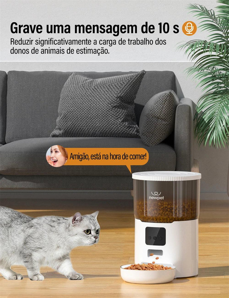 Alimentador Comedouro Automático Inteligente para Cães e Gatos - 4L - Pedepet