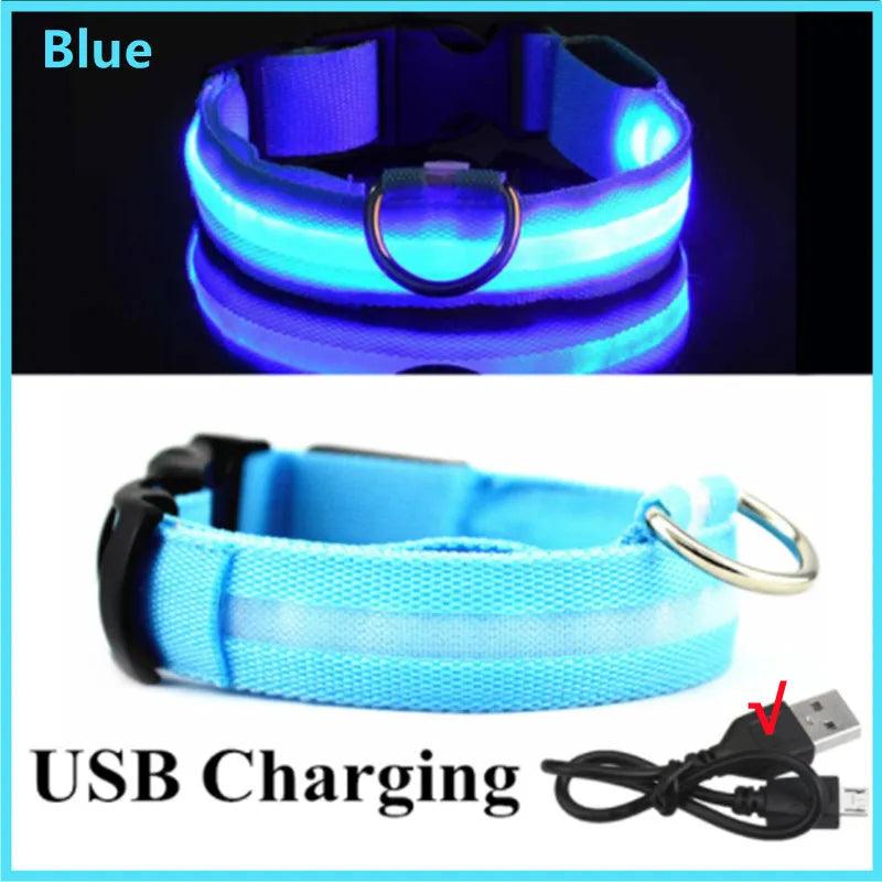 Coleira LED Refletiva para Cachorros - Pedepet