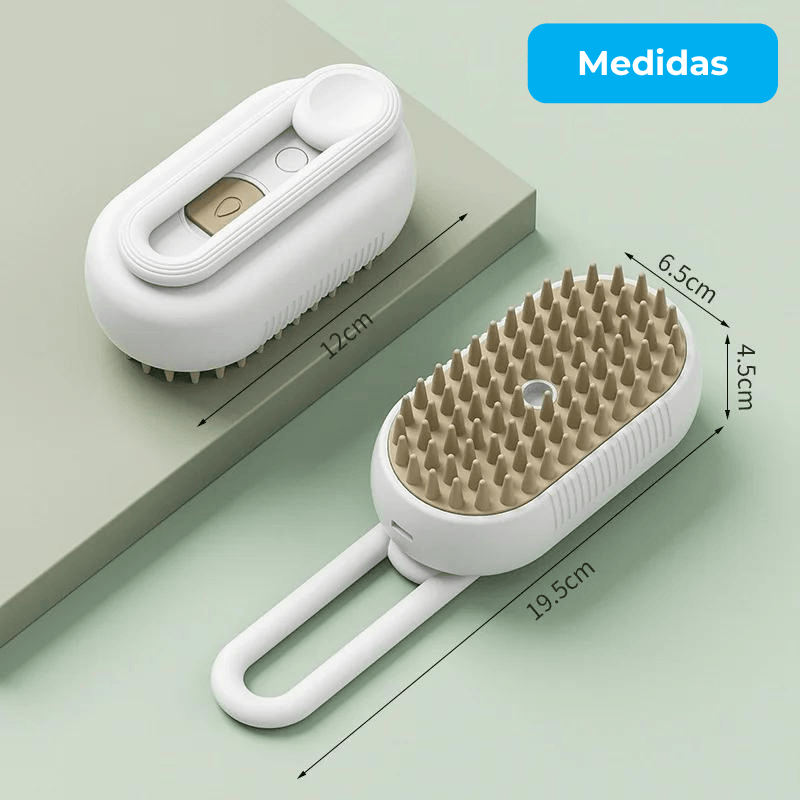 Escova Elétrica a Vapor 3 em 1 para Cães e Gatos - Pedepet