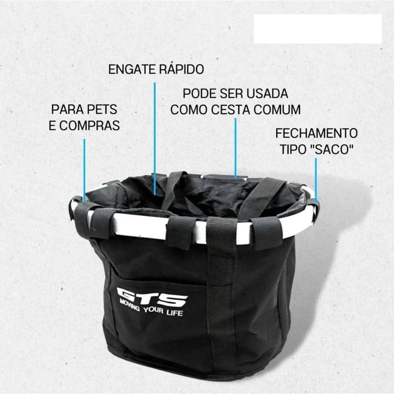 Transporte Pet e Cadeirinha para Cachorros e Gatos Engate Rápido para Bicicleta